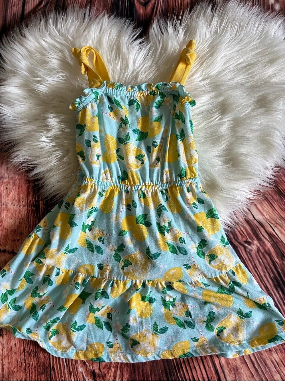 Old Navy Kids Lemon Print Sundress Like New